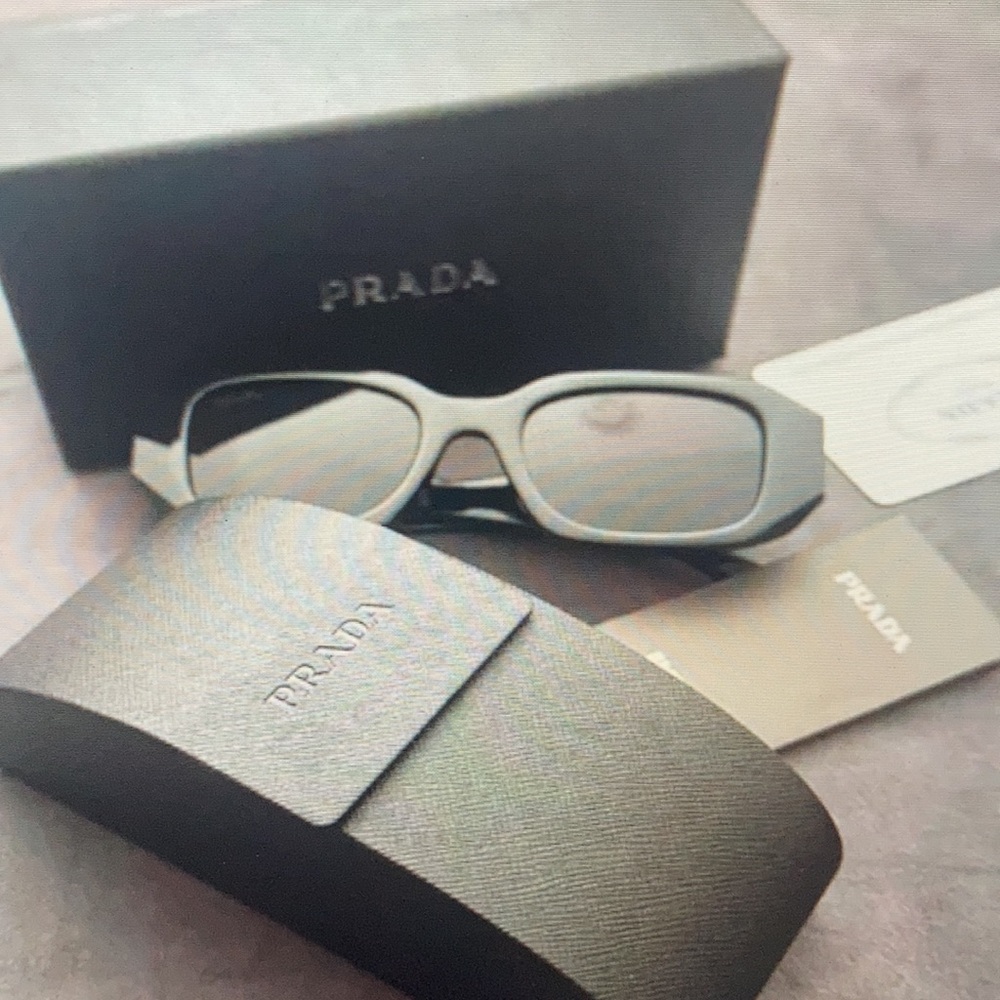 Prada Sleek Black Rectangular Sunglasses - image 3